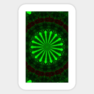 Psychedelic green neon print. Sport design Sticker